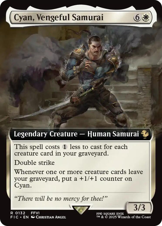 Image for Cyan, Vengeful Samurai (Extended Art) (132) - Magic: The Gathering
