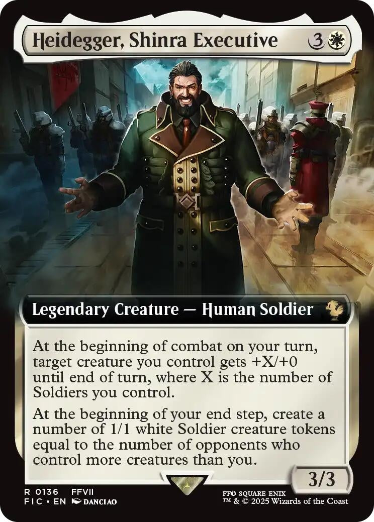 Image for Heidegger, Shinra Executive (Extended Art) (136) - Magic: The Gathering