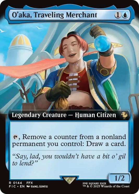Image for O'aka, Traveling Merchant (Extended Art) (144) - Magic: The Gathering