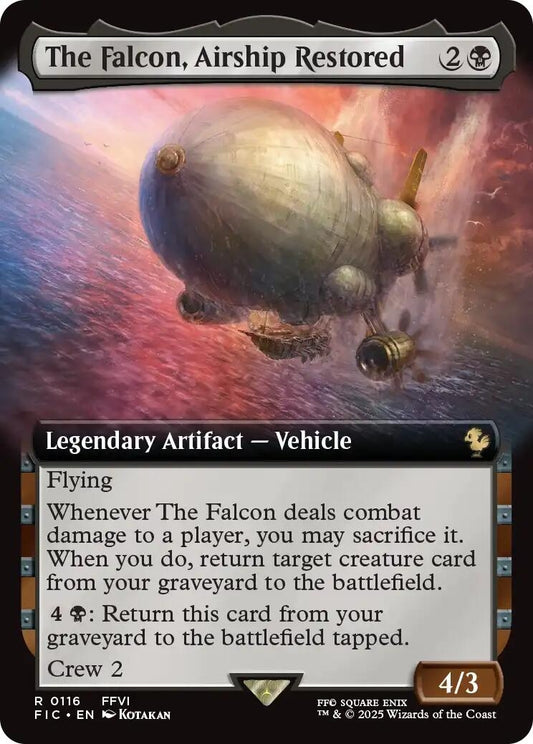 Image for The Falcon, Airship Restored (Extended Art) (116) - Magic: The Gathering