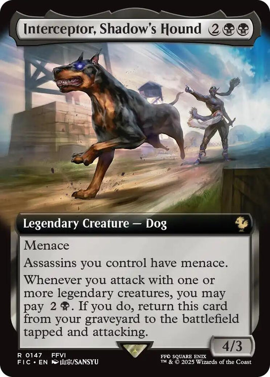 Image for Interceptor, Shadow's Hound (Extended Art) (147) - Magic: The Gathering