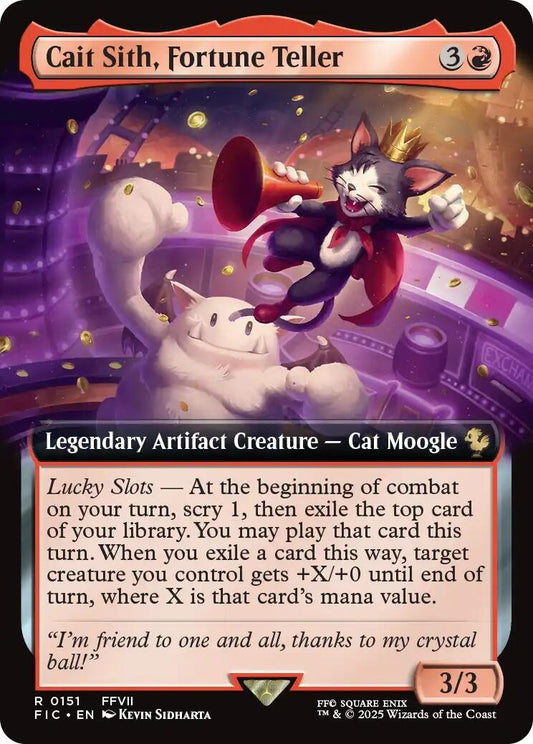 Image for Cait Sith, Fortune Teller (Extended Art) (151) - Magic: The Gathering