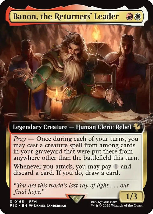 Image for Banon, the Returners' Leader (Extended Art) (165) - Magic: The Gathering