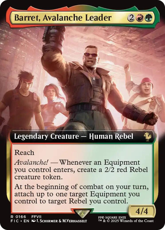 Image for Barret, Avalanche Leader (Extended Art) (166) - Magic: The Gathering