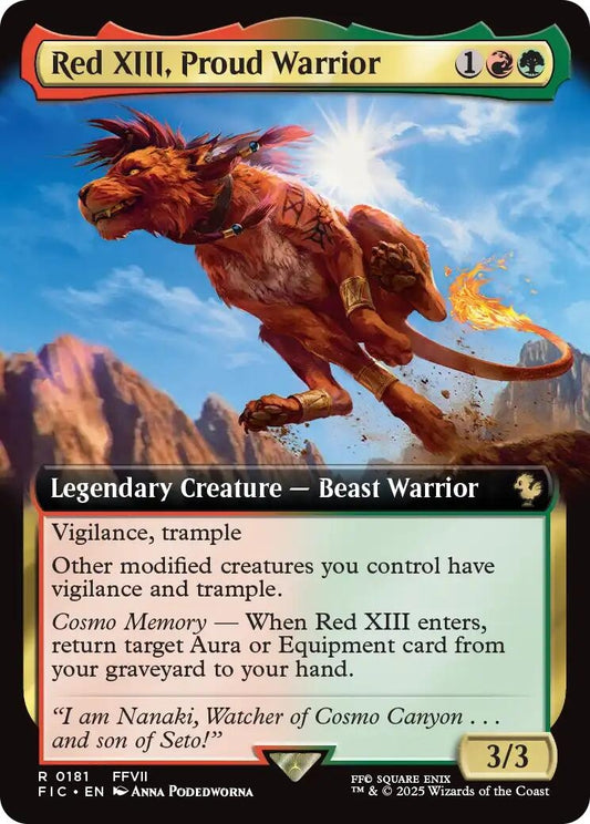 Image for Red XIII, Proud Warrior (Extended Art) (181) - Magic: The Gathering