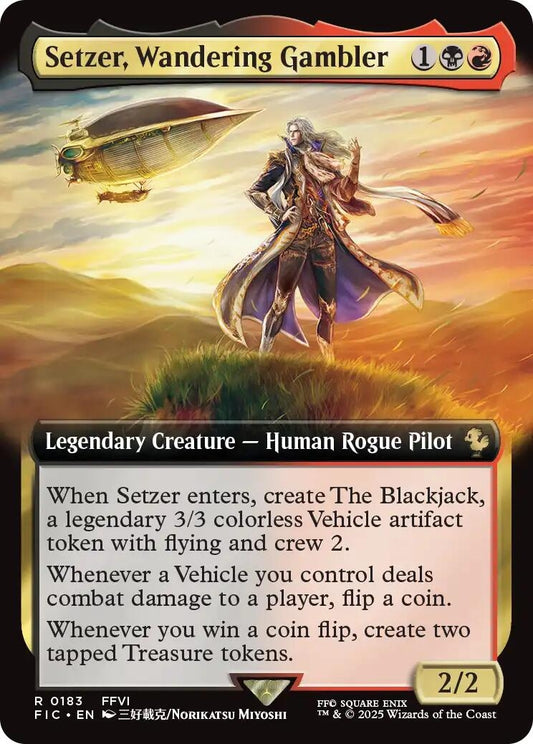 Image for Setzer, Wandering Gambler (Extended Art) (183) - Magic: The Gathering
