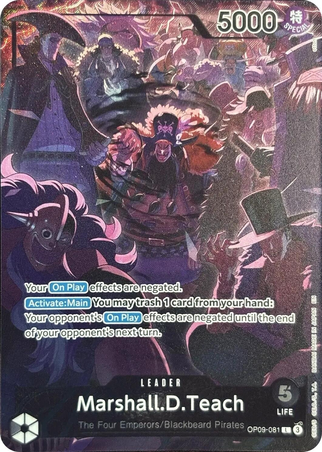 Image for Marshall.D.Teach (English Version 2nd Anniversary Set) (OP09-081) - One Piece Card Game