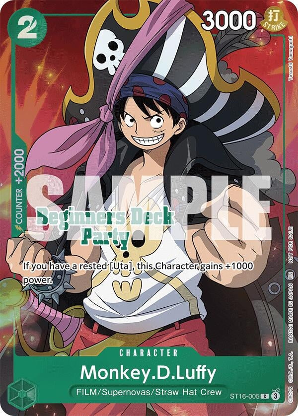 Image for Monkey.D.Luffy (Beginners Deck Party [ST-23] - [ST-28] Winner Pack) (ST16-005) - One Piece Card Game