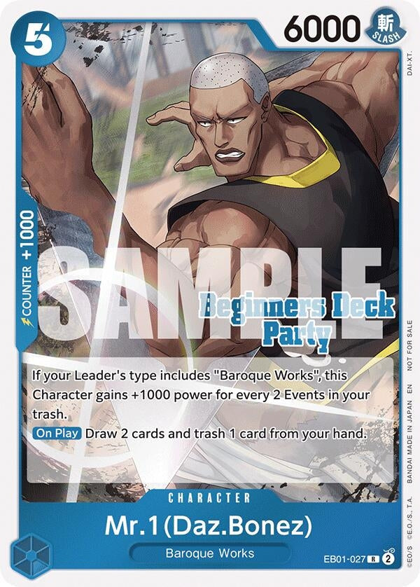 Image for Mr. 1 (Daz.Bonez) (Beginners Deck Party [ST-23] - [ST-28] Participation Pack) (EB01-027) - One Piece Card Game