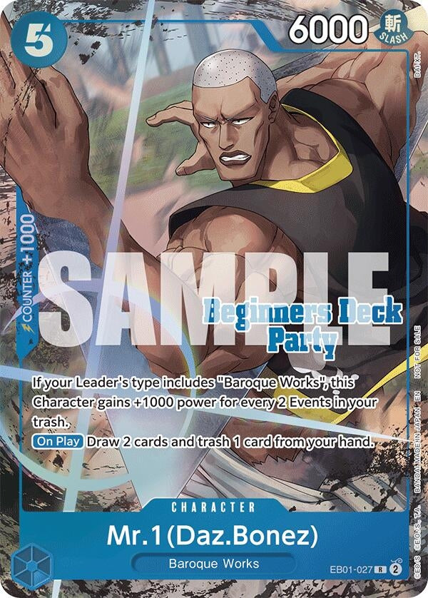 Image for Mr. 1 (Daz.Bonez) (Beginners Deck Party [ST-23] - [ST-28] Winner Pack) (EB01-027) - One Piece Card Game