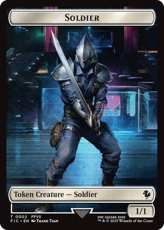 Image for Soldier // Rebel Double-Sided Token (Surge Foil) (2 // 7) - Magic: The Gathering