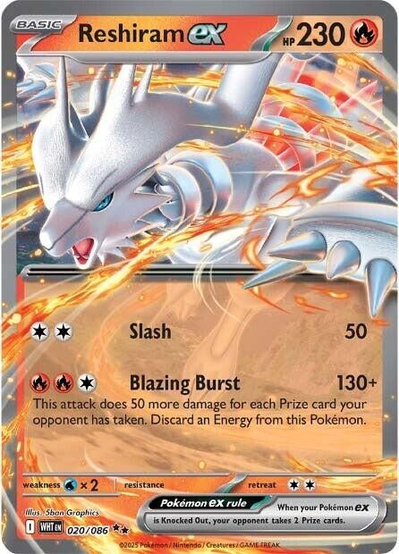 Image for Reshiram ex (020/086) - Pokemon