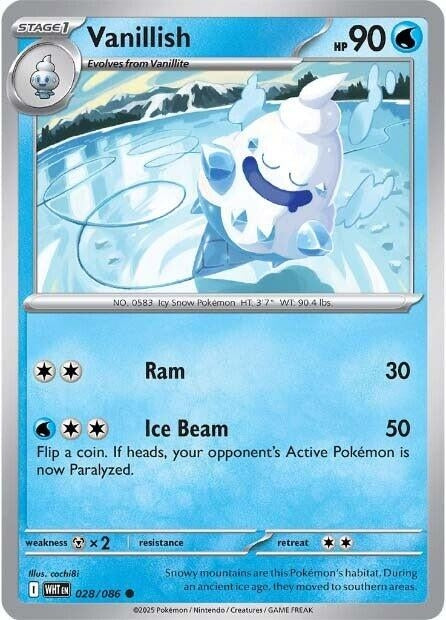 Image for Vanillish (028/086) - Pokemon