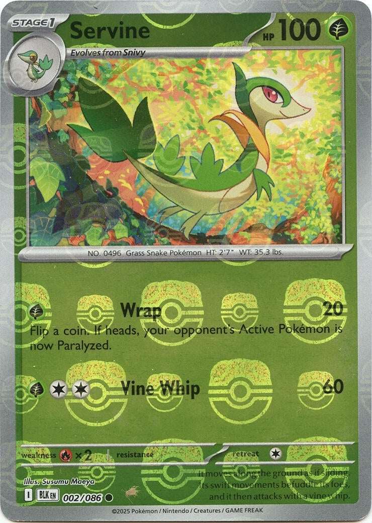 Image for Servine (Master Ball Pattern) (002/086) - Pokemon