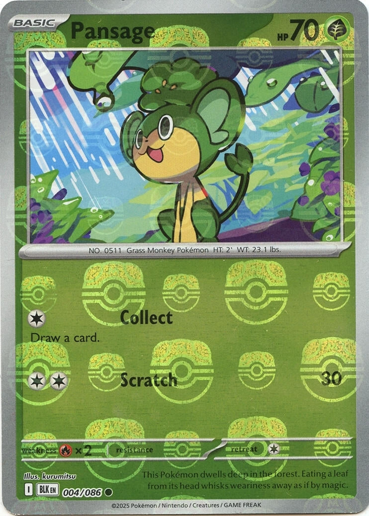Image for Pansage (Master Ball Pattern) (004/086) - Pokemon
