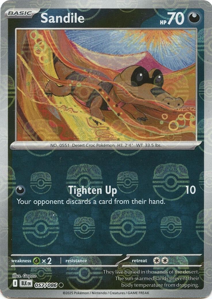 Image for Sandile (Master Ball Pattern) (057/086) - Pokemon