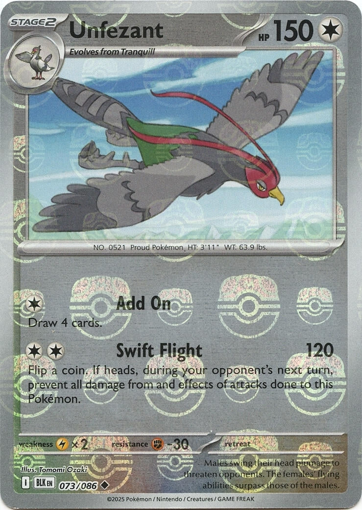 Image for Unfezant (Master Ball Pattern) (073/086) - Pokemon