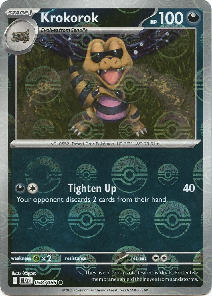 Image for Krokorok (Poke Ball Pattern) (058/086) - Pokemon