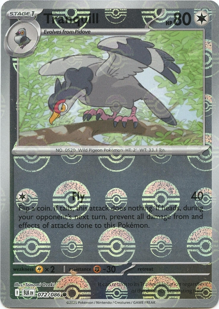 Image for Tranquill (Poke Ball Pattern) (072/086) - Pokemon