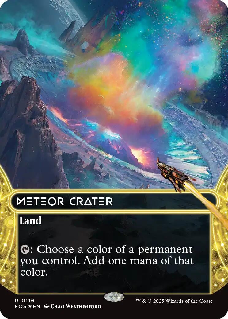 Image for Meteor Crater (0116) (Borderless) (Galaxy Foil) (116) - Magic: The Gathering