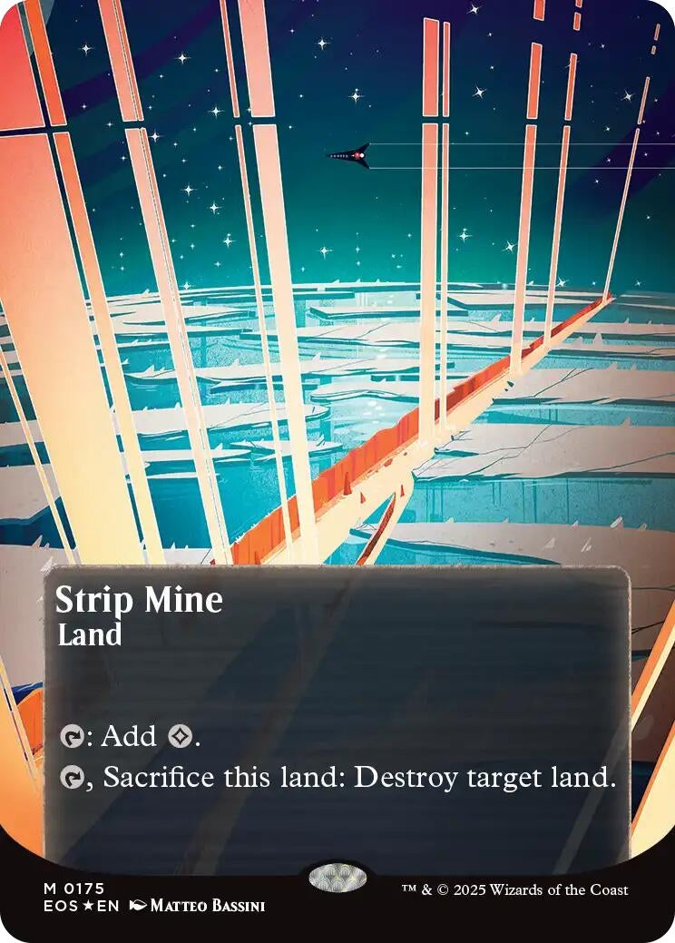 Image for Strip Mine (0175) (Borderless) (Galaxy Foil) (175) - Magic: The Gathering