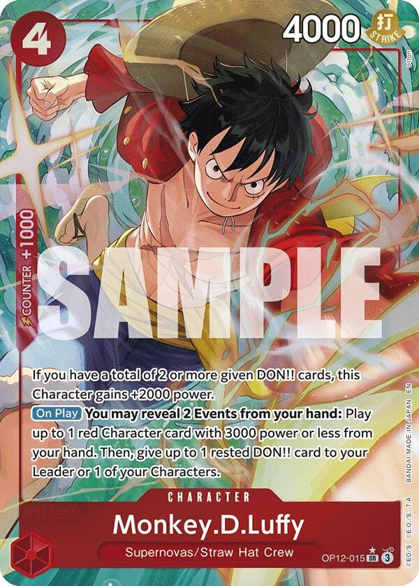 Image for Monkey.D.Luffy (Alternate Art) (OP12-015) - One Piece Card Game