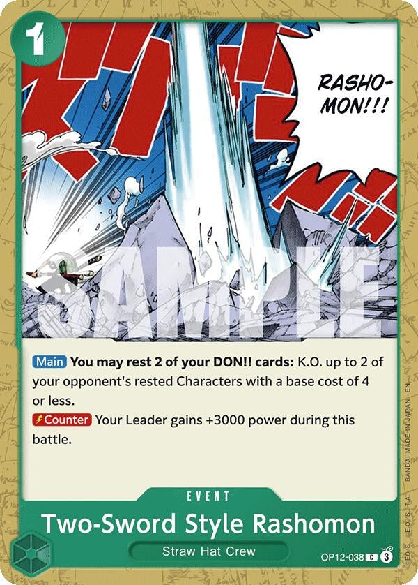 Image for Two-Sword Style Rashomon (OP12-038) - One Piece Card Game