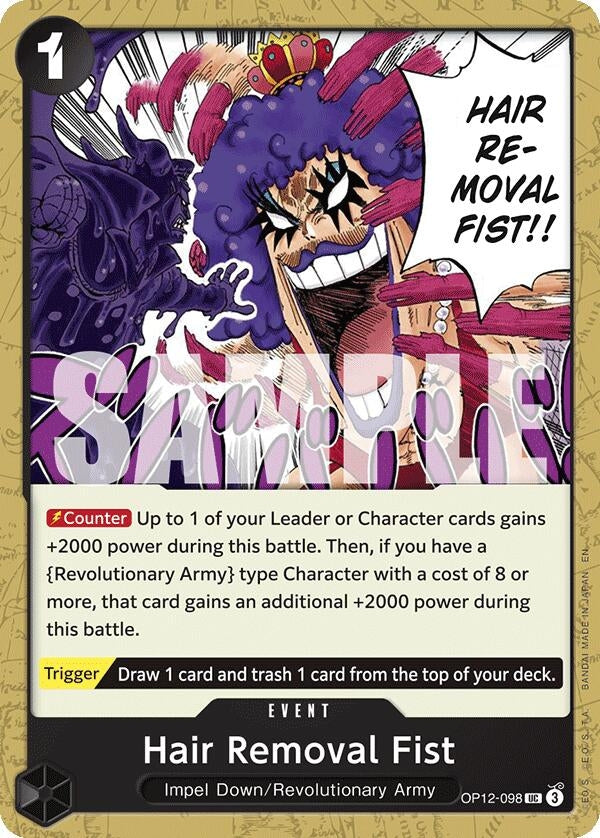 Image for Hair Removal Fist (OP12-098) - One Piece Card Game