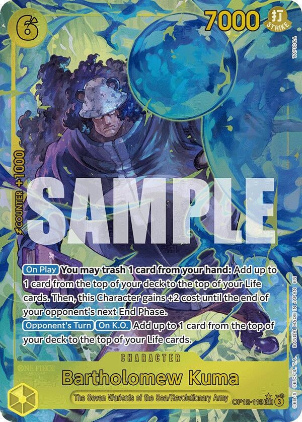 Image for Bartholomew Kuma (Alternate Art) (OP12-119) - One Piece Card Game