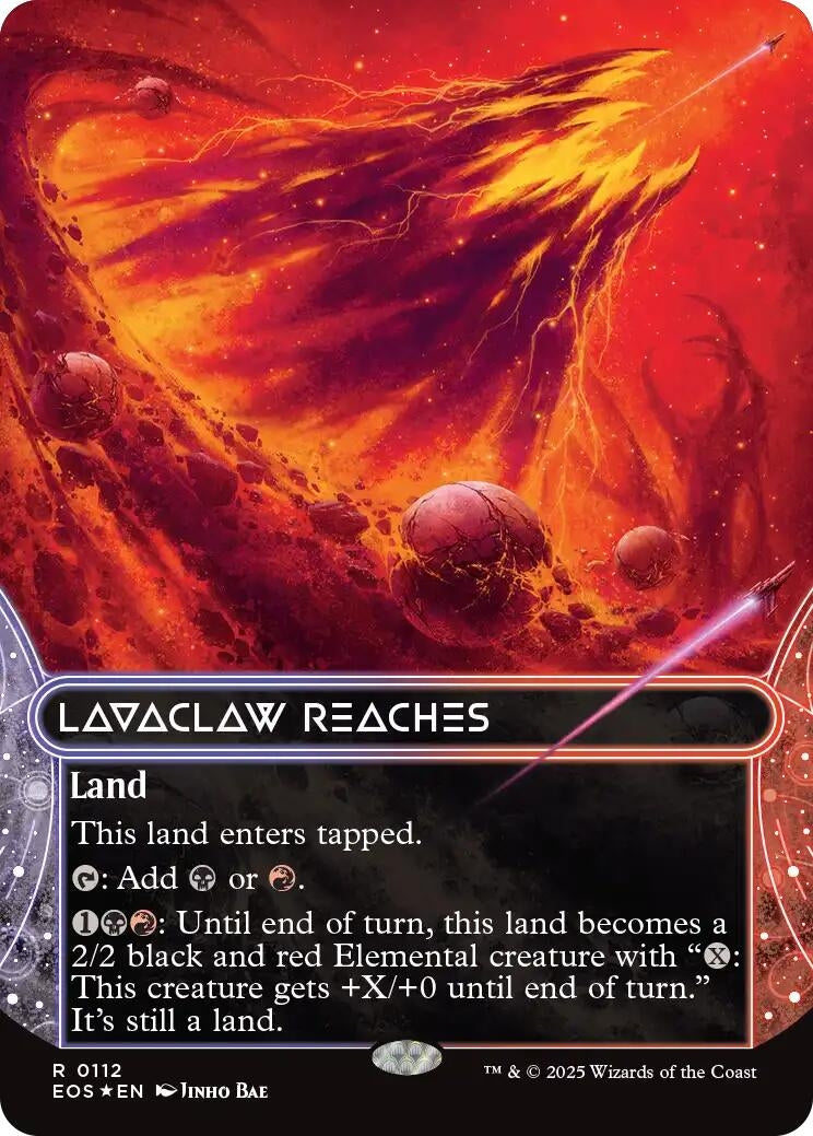Image for Lavaclaw Reaches (0112) (Borderless) (Galaxy Foil) (112) - Magic: The Gathering
