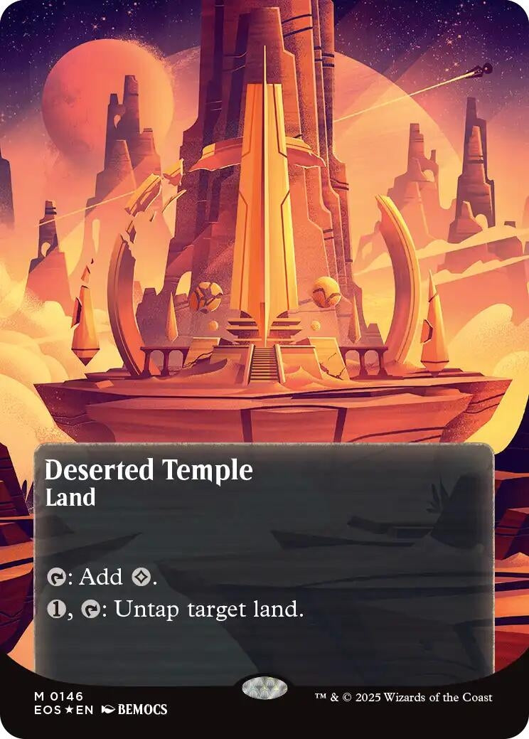 Image for Deserted Temple (0146) (Borderless) (Galaxy Foil) (146) - Magic: The Gathering