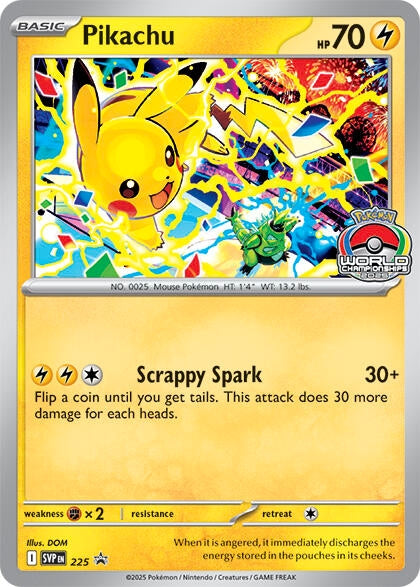Image for Pikachu - 225 (World Championship 2025) (225) - Pokemon