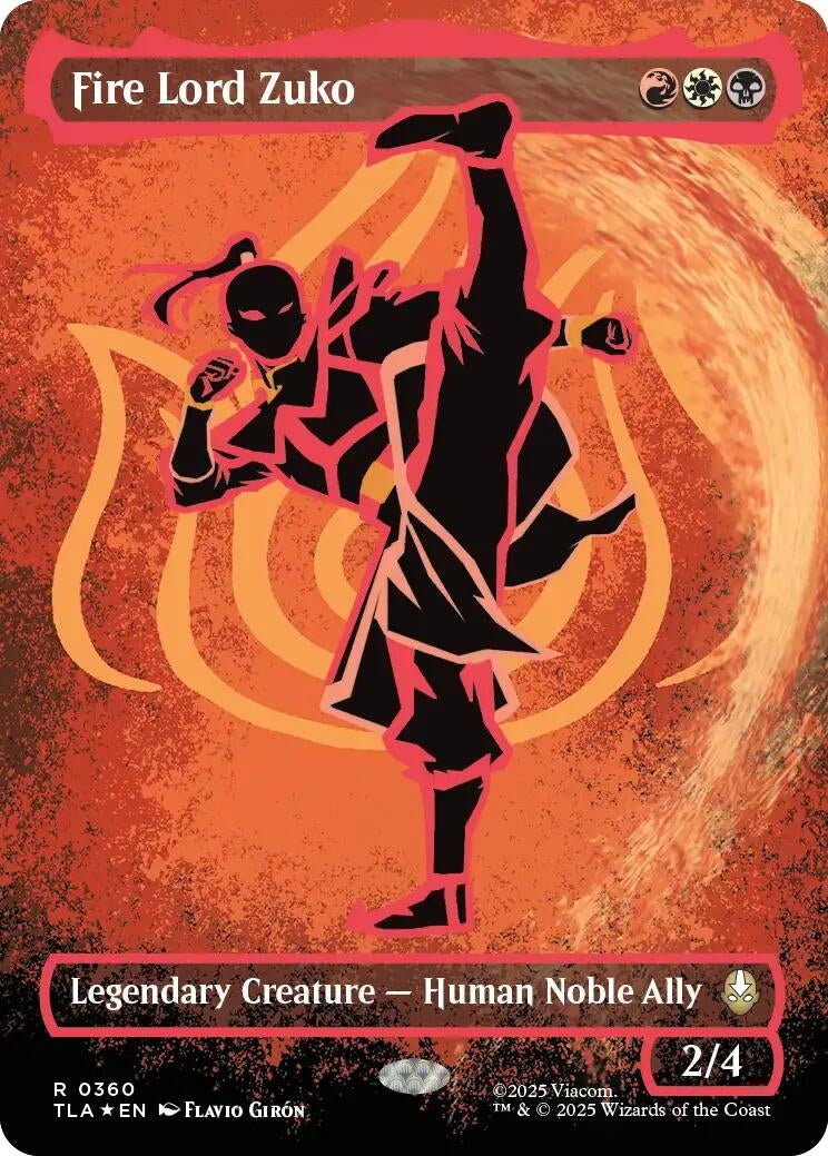 Image for Fire Lord Zuko (Borderless) (Neon Ink Foil) (360) - Magic: The Gathering