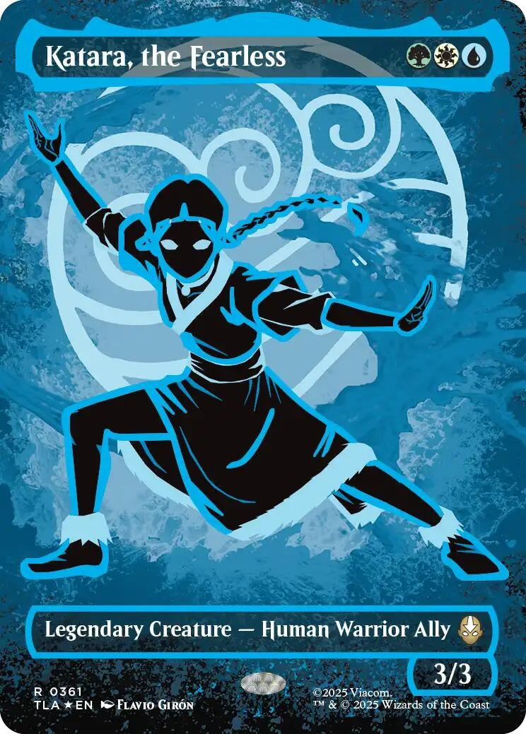 Image for Katara, the Fearless (Borderless) (Neon Ink Foil) (361) - Magic: The Gathering
