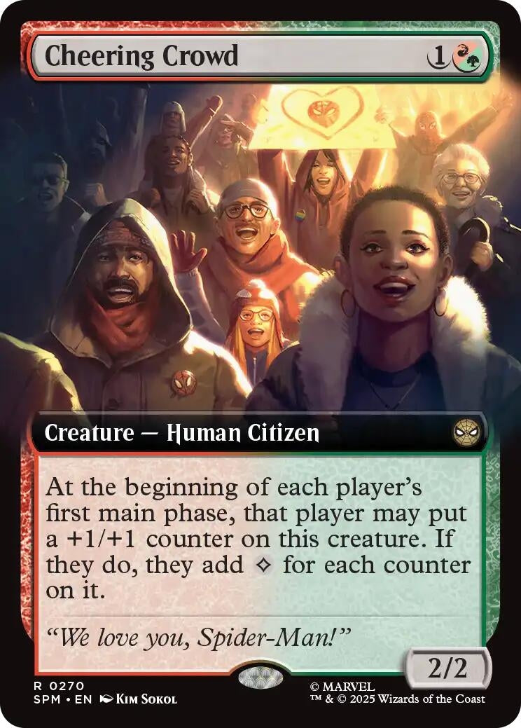 Image for Cheering Crowd (Extended Art) (270) - Magic: The Gathering