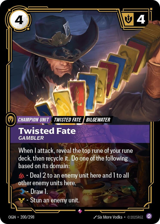 Image for Twisted Fate - Gambler (200/298) - Riftbound: League of Legends Trading Card Game