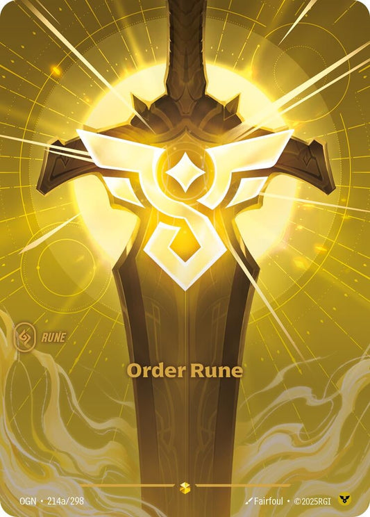Image for Order Rune (Alternate Art) (214a/298) - Riftbound: League of Legends Trading Card Game