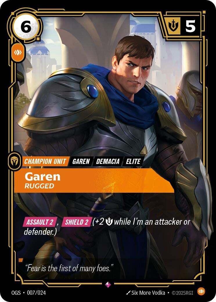 Image for Garen - Rugged (007/024) - Riftbound: League of Legends Trading Card Game