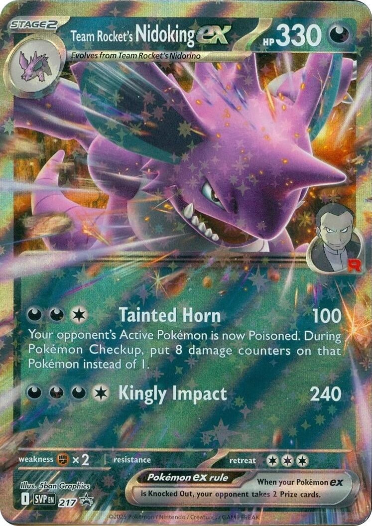 Image for Team Rocket's Nidoking ex - 217 (217) - Pokemon