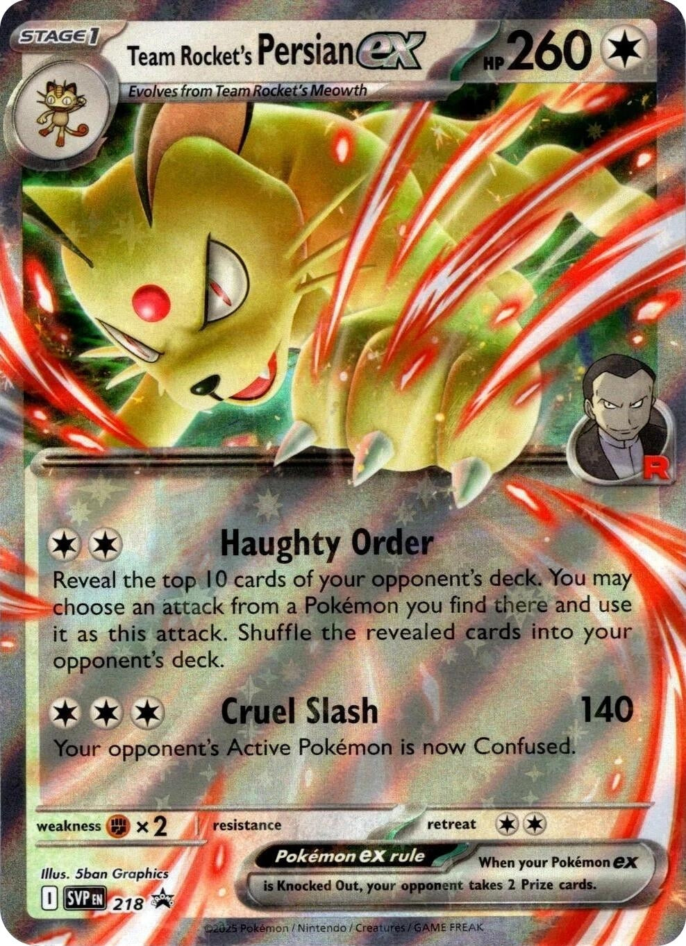 Image for Team Rocket's Persian ex - 218 (218) - Pokemon