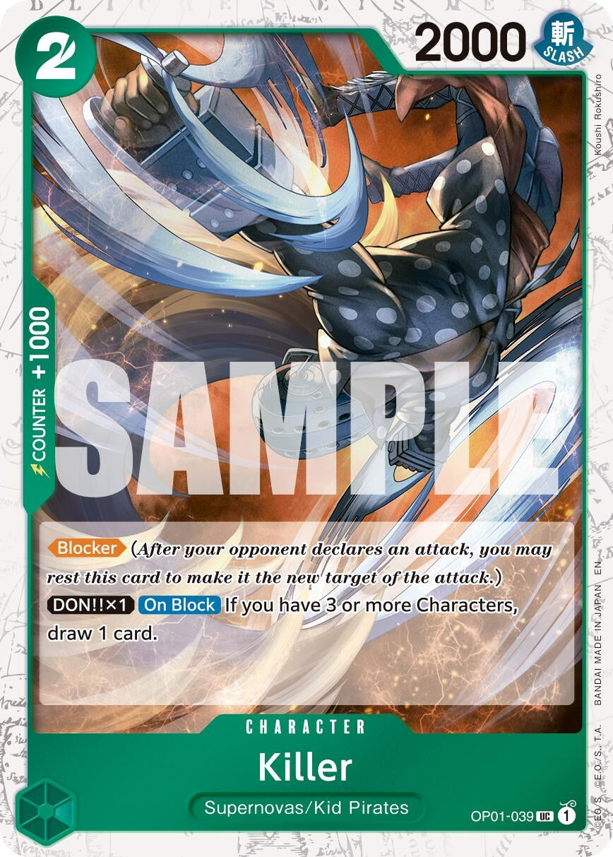 Image for Killer (Pirate Foil) (OP01-039) - One Piece Card Game