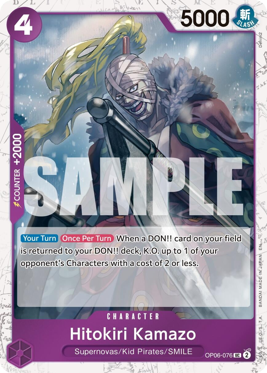 Image for Hitokiri Kamazo (Pirate Foil) (OP06-076) - One Piece Card Game