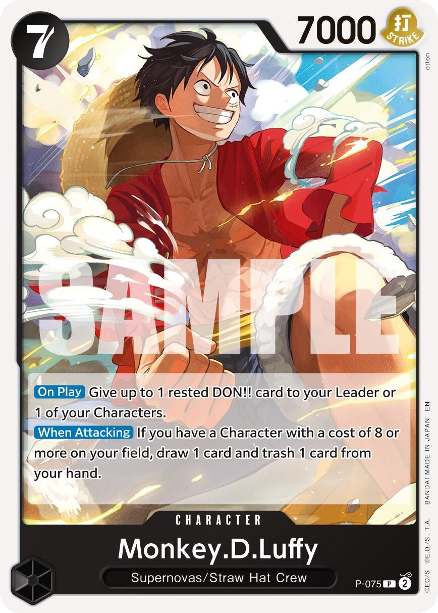 Image for Monkey.D.Luffy - P-075 (Reprint) (P-075) - One Piece Card Game