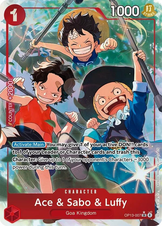 Ace & Sabo & Luffy (Alternate Art) (OP13-007)