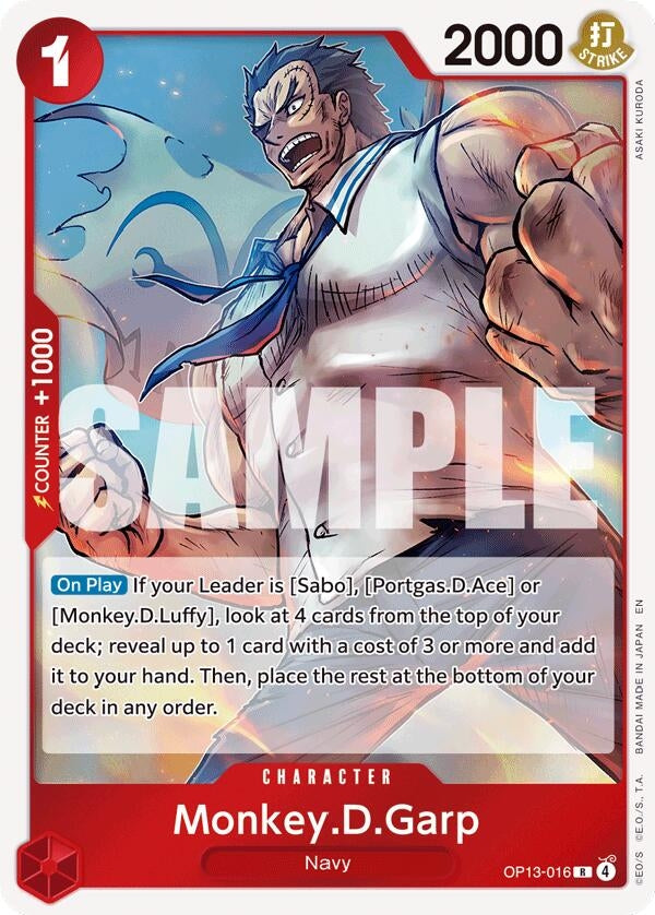 Image for Monkey.D.Garp (OP13-016) - One Piece Card Game