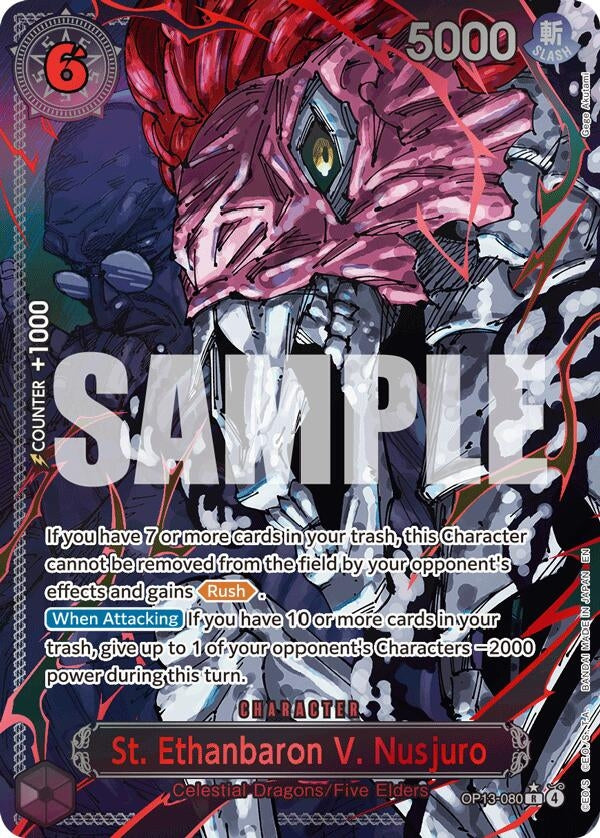 Image for St. Ethanbaron V. Nusjuro (Parallel) (OP13-080) - One Piece Card Game
