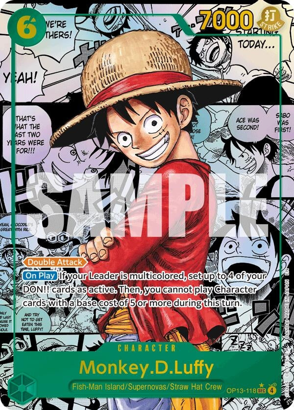 Image for Monkey.D.Luffy (118) (Super Alternate Art) (OP13-118) - One Piece Card Game