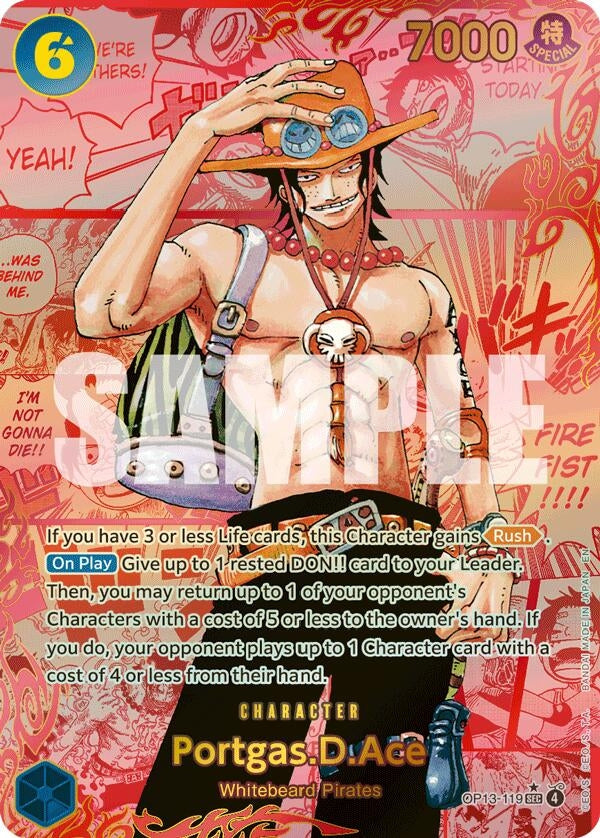 Image for Portgas.D.Ace (119) (Red Super Alternate Art) (OP13-119) - One Piece Card Game
