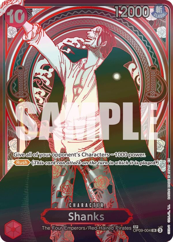 Image for Shanks - OP09-004 (SP) (Silver) (OP09-004) - One Piece Card Game