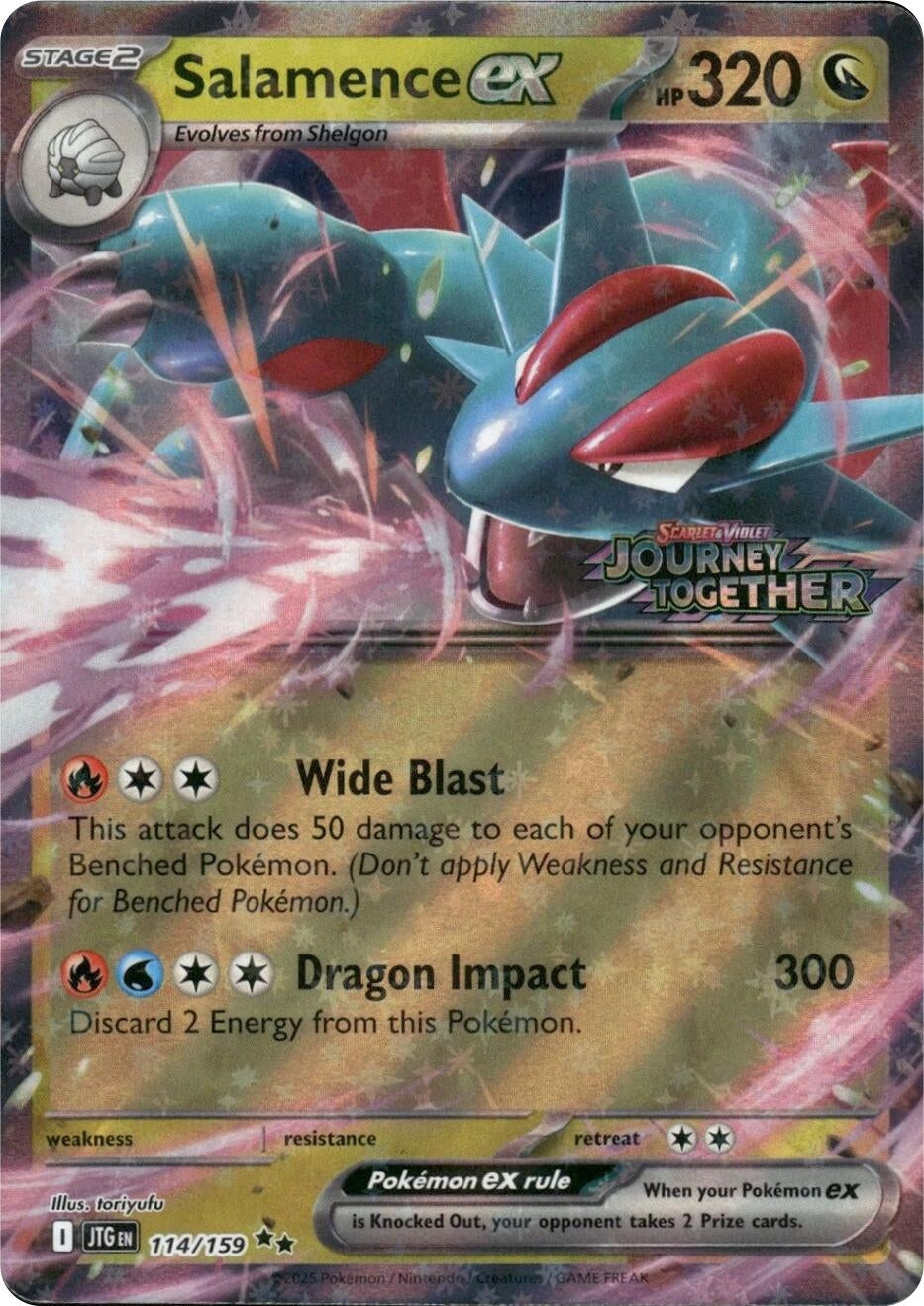Salamence ex - 114/159 (Journey Together Stamped) (114/159)